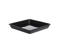 Platillos de plástico for macetas, 10 Uds., bandejas goteo for platillos plantas, Multicolor, varios tamaños for interiores y exteriores(Black,12x12cm)