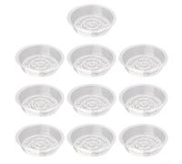 Platillos de plástico transparente para macetas, bandejas de goteo de PET transparentes con almacenamiento de agua, bandeja de jardín reciclable de BPA para plantas de interior, múltiples tamaños (8