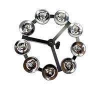 Platillos de tambor Hi Hat Pandereta Campanas Montables Duradero Instrumento de Percusión Individual Plateado 15,5 cm