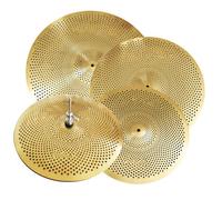 Platillos Juego de platillos mudos dorados de bajo volumen charles de 14"+Crash de 16"+Crash de 18"+Ride de 20" para batería