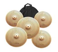 Platillos Juego De Platillos Silenciosos Sombreros Altos De 14"Crash De 16"Crash De 18"Crash De 20"Platillo De Bajo Volumen Para Práctica De Batería De Paseo Más Una Bolsa Para Platillos(C)