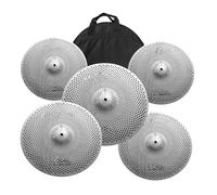 Platillos Juego De Platillos Silenciosos Sombreros Altos De 14"Crash De 16"Crash De 18"Crash De 20"Platillo De Bajo Volumen Para Práctica De Batería De Paseo Más Una Bolsa Para Platillos(D)