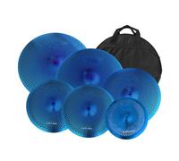 Platillos Paquete De Platillos Mudos Multicolores, 10 "splash, 14", Charles, 16 "crash, 18", Crash, 20 "ride, Platillos De Bajo Volumen, Platillos De Práctica De Batería De 6 Piezas(B)