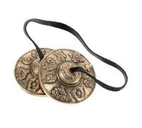 Platillos tibetanos sostenidos a mano - 6,5 cm/2,56 pulgadas Latón