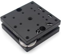 Platina Basculante Manual De 60 × 60 Mm, Platina Goniómetro Manual De Precisión, Plataforma Micrométrica Ajustable De Precisión ±2°, Inclinación Y Giro Horizontal, Microscopía Automatización