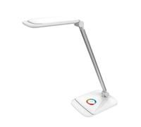 Platinet 821009 pdlq60 lámpara de Escritorio 12w +luz Nocturna+Cargador USB, plástico, 12 w, Blanco, 13 x 37,5 cm, Blanche, regular