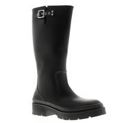 Platino Spray Black Botas de agua para mujer, botas de agua hasta la rodilla, botas de lluvia para mujer con características impermeables, botas duraderas y antideslizantes para caminar, jardinería y