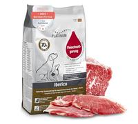 PLATINUM - Alimento para Perros Ibérico para Adultos de Carne - 5 kg de Comida para Perros Seca Rica en nutrientes como Barf - Especialmente Sabroso alimento seco para Perros pequeños y Grandes