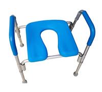 Platinum Health The Ultimate™ - Asiento de inodoro elevado bariátrico, cómoda al lado de la cama, votado como el número 1 más cómodo. Acolchado con reposabrazos. Altura ajustable. Asiento de inodoro