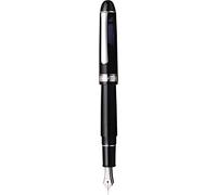 PLATINUM Pluma estilográfica japonesa #3776 Century Rhodium Black Diamond M/Negro/0,34-0,44 mm/Hecho a mano/Pluma de oro de 14 quilates/con caja de regalo/pluma estilográfica