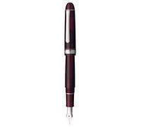PLATINUM Pluma estilográfica japonesa #3776 Century Rhodium Bourgogne UEF/Rojo/0,18-0,24 mm/Hecho a mano/Pluma de oro de 14 quilates/con caja de regalo/pluma estilográfica