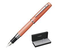 PLATINUM Procyon PNS-5000#25 - Pluma estilográfica mediana (tamaño mediano/color: naranja caqui/hecha a mano/con caja de regalo/pluma estilográfica)