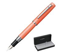 PLATINUM Procyon PNS-5000#25 - Pluma estilográfica (punta fina, color: naranja caqui, hecha a mano/con caja de regalo/pluma estilográfica)