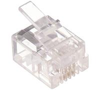 Platinum Tools 106122C Rj-11 (6P4C), redondo sólido de 3 puntas. 25/concha. (Paquete de 25)