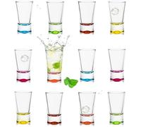 PLATINUX Juego de 12 vasos de chupito, 2,5 cl, vasos de tequila, vasos de vodka, vasos de cristal