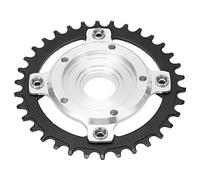 Plato 104 BCD 34T Placa de Dientes Negativa Positiva Adaptador de Piñón de Plato para Motor de Accionamiento Medio Tongsheng (Negro)