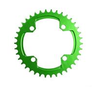 Plato 104 con diseño de dientes negativos positivos para una mayor seguridad de la cadena en carreteras difíciles, pavimento y senderos de tierra (40T verde)