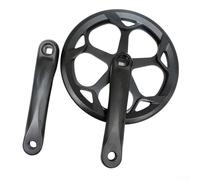 Plato 52T individual para bielas de velocidad con brazo de manivela de 165 mm para bicicleta eléctrica, bicicleta de carretera, bicicleta de montaña, bicicleta fixie compatible con soporte inferior de