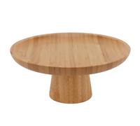 Plato Alto para Frutas, Soporte Redondo para Pasteles de Madera Maciza, Bandeja de Base Alta para Postres y Magdalenas de Estilo Rústico para Bodas, Fiestas de Cumpleaños (Color
