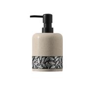 Plato Bomba de líquido con Almohadilla Protectora Silicona Antideslizante Decorativa dispensadora jabón Artículos de baño(Yellow Leaf Relief)