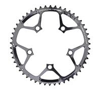 Plato carretera 5 brazos d.110 dientes syrius 50 exterior negro aluminio 7075 ti