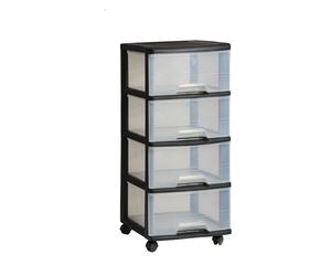 Plato CURVER - VB 771319 - 4 x 20 L - Plástico - Negro - Con ruedas