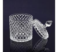 Plato Dappen para uñas acrílicas, 85 ml recipiente grande de monómero con tapa para líquido acrílico, vaso de vidrio transparente para polvo acrílico, esmalte de gel, limpiador de pinceles (Límpido)