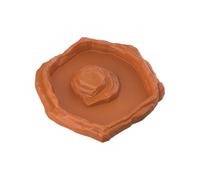 Plato de agua de tortuga, lavabo de piscina para reptiles, a prueba de escapes, plato de agua con rampa para terrario, hábitat, al aire libre para geco, dragón barbudo, serpiente, tortuga