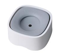 Plato de agua para perros - Alimentador antisalpicaduras de bebida lenta, disco flotante ABS de 7.8 x 7.8 x 9.8 pulgadas, función de base antideslizante con diseño a prueba de derrames, para