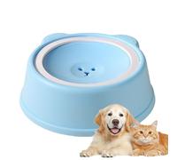 Plato de agua para perros, recipiente de agua para gatos, Plato a prueba de derrames Tazón para perros alimentador de agua lenta, Dipense de alimentación de beber lento, tazón portátil con base no des