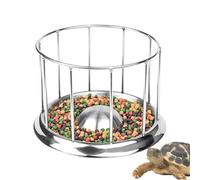 Plato de agua para tortugas, acero inoxidable, bandeja para terrario, alimentador de alimentos a prueba de óxido para dragones barbudos, tortugas, lagartos, accesorio de hábitat duradero para tortugas