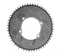 Plato de aleación de aluminio BCD110mm 4 pernos, perfil estrecho de dientes anchos, para carretera de una sola velocidad mecanizada CNC para pieza de bicicleta, diseño anticaída compatible con R7000