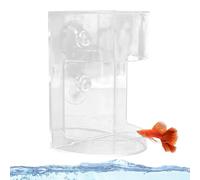Plato de alimentación de peces, alimentador de camarones del acuario - Bandeja de platos transparentes de alimentador de pescado,Diseño de copa de succión, adsorción fuerte, suministros de alimentació