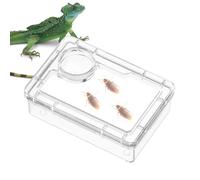 Plato de alimentación para reptiles, 12,5 x 8,5 x 4,5 cm, cuenco antiescape, bandeja de alimentación de sección de calcio para vivir, accesorio de terrario de tortuga camaleón y