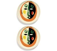 Plato de aperitivo Serax | Colección Feast de Ottolenghi | 2 platos de entrada | Vajilla de gres en colores mixtos | Juego de vajilla de lujo para cenar en casa o en una fiesta