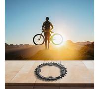 Plato de bicicleta de 32 dientes 94 y 96 para BCD, engranaje de disco único de aluminio ligero que reduce la vibración para ciclismo, negro (36T rojo)