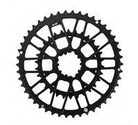 Plato de bicicleta mecanizado CNC 48-32T negro para gxp Fit CNC mecanizado | Optimizado para terrenos de grava, transiciones de engranajes suaves, retención eficaz de la cadena, construcción