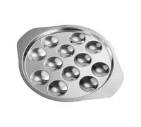 Plato de carga para caracoles hecho de acero inoxidable, bandeja apilable con asas, resistente al calor para uso doméstico y restaurante (sartén)