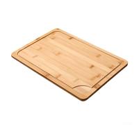 Plato de carne de madera maciza para servir para platos principales occidentales, corte de carne y artículos de acompañamiento, ofreciendo una solución de bandeja de madera elegante y duradera (tamaño