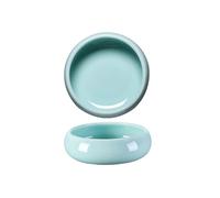 Plato de cerámica de color puro con esmalte verde sombra japonés, exquisita personalidad fresca, taza esférica de 6.5 pulgadas