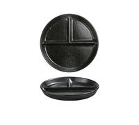 Plato de cerámica japonés de 3 compartimentos - Bandeja cuantitativa esmaltada de 20,8 cm for comidas keto/posparto, antideslizante, apto for restaurantes(HZZ)