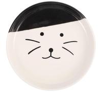 Plato de Cerámica para Gatos Negro, Cuenco Cilíndrico Fácil de Limpiar | Superficie Lisa, Gran Capacidad, Diseño Sencillo de Estilo Nórdico, Reutilizable y Lavable para Mascotas