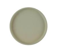 Plato de CeráMica para Plantas, Bandeja para Recoger Agua, Bandeja Redonda Sin Agujeros, FáCil de Limpiar, para DecoracióN de Escritorio y Hogar(4.7inch,Matcha Green)