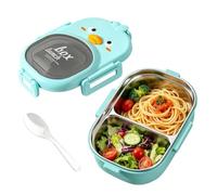 Plato de cocina isotérmica genérico | Forma de pato compatible con microondas | Cuenco portátil | Para adolescentes adultos viajeros Oficina Escuela Picnic Camping Road Trip Gimnasio Hospital Viajes