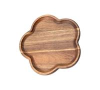 Plato de cocina pastoral ovalado clásico de madera para eventos de reunión familiar plato de aperitivo de madera