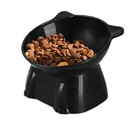 Plato de comida de gato elevado: diseño de tazón inclinado, base alta sin deslizamiento, material duradero | Tazones de alimentación elevados para prevenir la tensión del cuello, la fatiga del bigote,