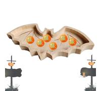 Plato de comida de Halloween fantasma calabaza platos de madera para servir