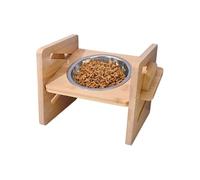 Plato de comida para gatos elevado: cuenco de alimentación elevado de acero inoxidable | No te calmes la experiencia de alimentación de tu gato con un cuenco elevado ajustable