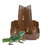 Plato de comida para reptiles, cuenco de comida para reptiles, Plato de tornillo sinfín para tanque de reptiles, Plato de presa de inserción mutua para reptiles, cuenco de comida para reptiles, bo