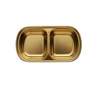 Plato de condimentos de acero inoxidable con compartimento de 1/2/3/4 compartimentos divididos para condimentos, salsa, bandeja para condimentos, bandeja para condimentos